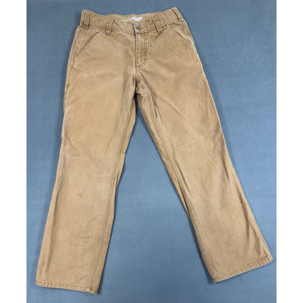 Carhartt Rugged Flex Duck Utility Work Pants Brown Relaxed Fit Size 30x30